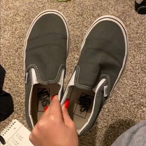 Gray Slip on Vans Size 6